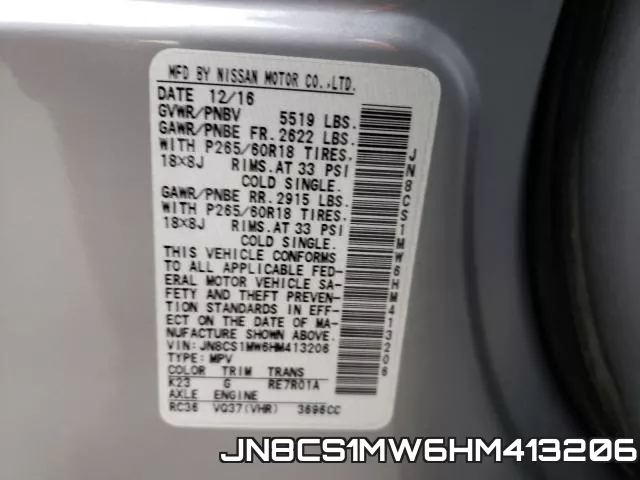 JN8CS1MW6HM413206 фото 2