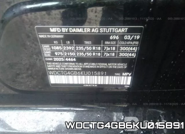 WDCTG4GB6KU015891 фото 8