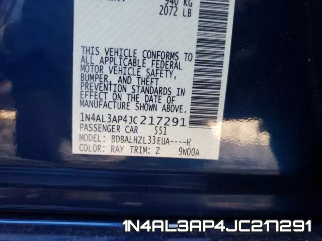 1N4AL3AP4JC217291 фото 2