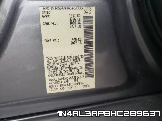 1N4AL3AP8HC289637 фото 2