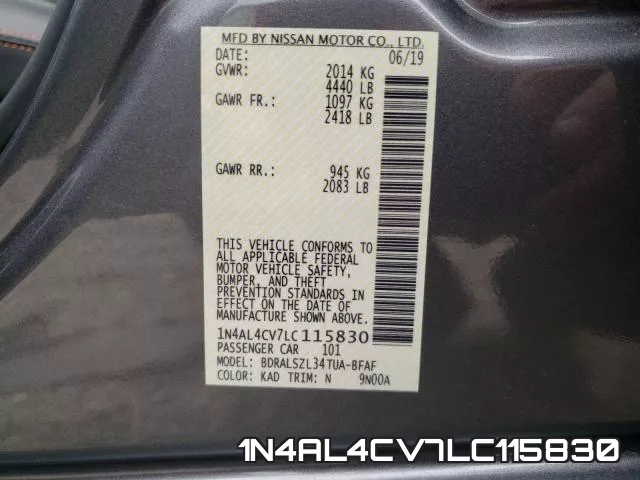 1N4AL4CV7LC115830 фото 2