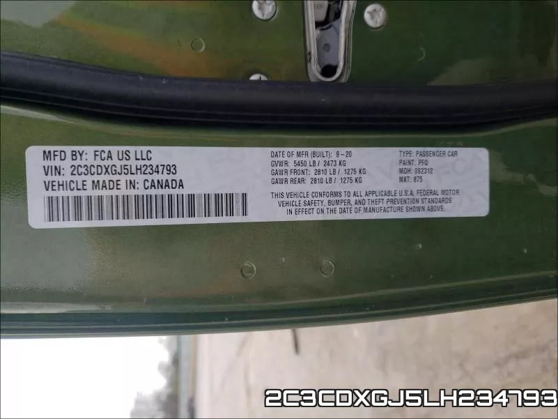 2C3CDXGJ5LH234793 фото 2