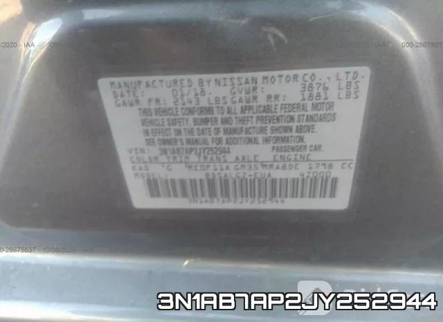 3N1AB7AP2JY252944 фото 10