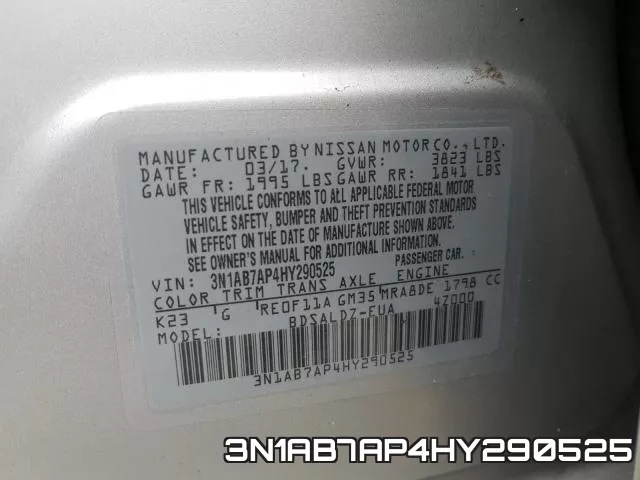 3N1AB7AP4HY290525 фото 2