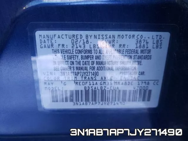 3N1AB7AP7JY271490 фото 2