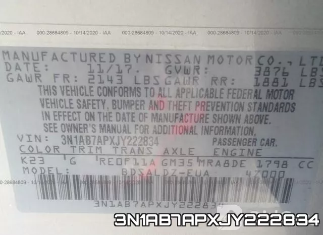 3N1AB7APXJY222834 фото 10