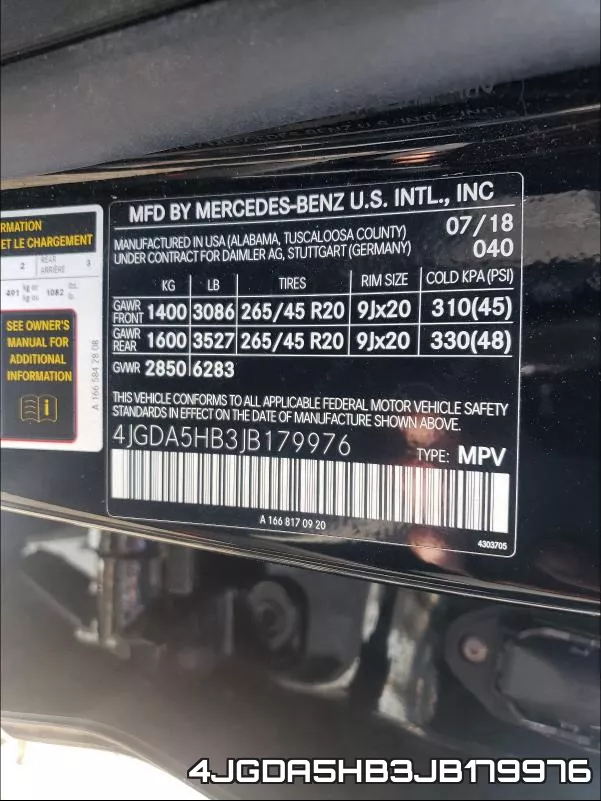 4JGDA5HB3JB179976 фото 2