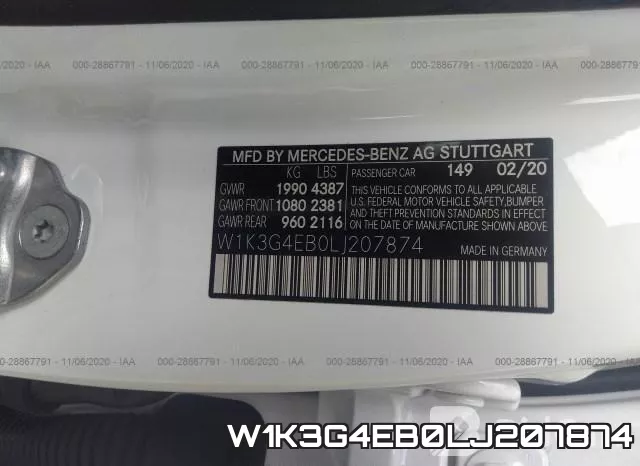 W1K3G4EB0LJ207874 фото 10