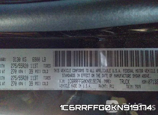 1C6RRFFG0KN919174 фото 10