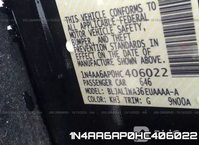 1N4AA6AP0HC406022 фото 8