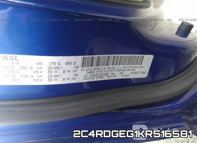 2C4RDGEG1KR516581 фото 9