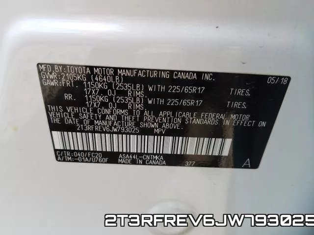 2T3RFREV6JW793025 фото 2