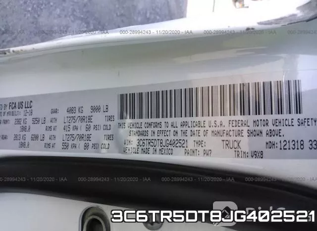 3C6TR5DT8JG402521 фото 10