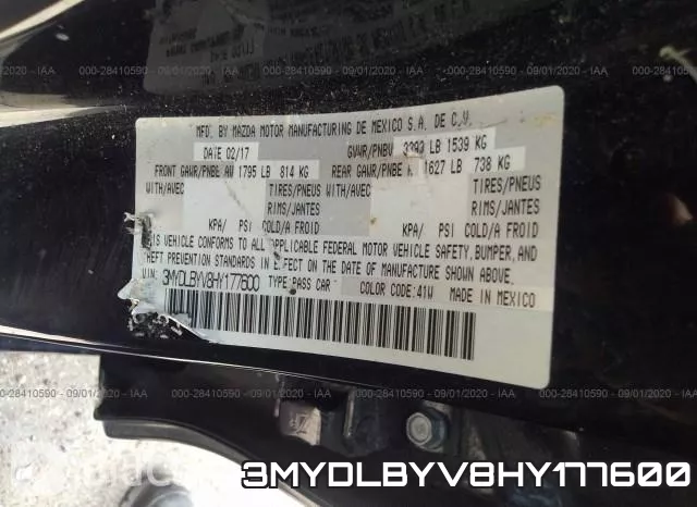 3MYDLBYV8HY177600 фото 10