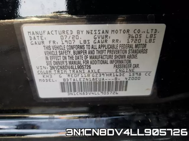 3N1CN8DV4LL905726 фото 2