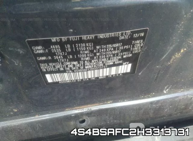 4S4BSAFC2H3313731 фото 10