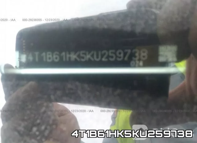 4T1B61HK5KU259738 фото 9