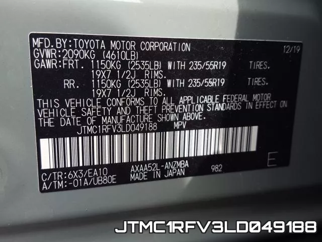 JTMC1RFV3LD049188 фото 2