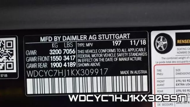WDCYC7HJ1KX309917 фото 2