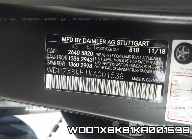 WDD7X8KB1KA001538 фото 8