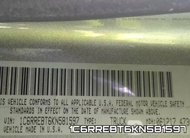 1C6RREBT6KN581597 фото 10