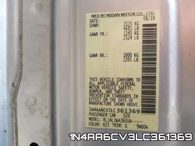 1N4AA6CV3LC361369 фото 2
