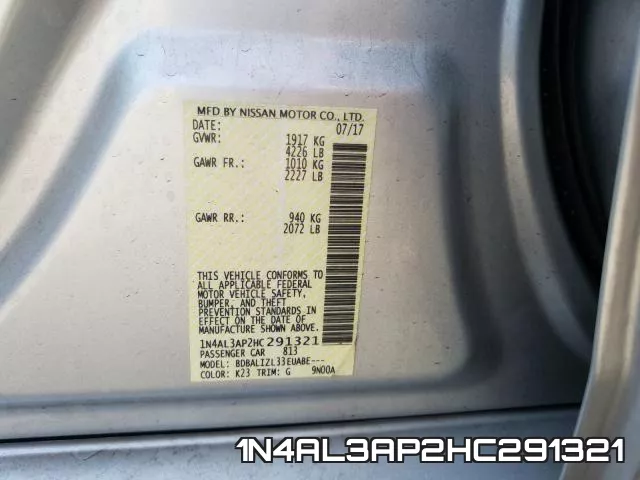 1N4AL3AP2HC291321 фото 2