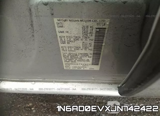 1N6AD0EVXJN742422 фото 10