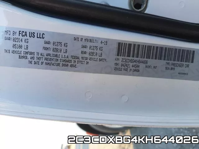 2C3CDXBG4KH644026 фото 2