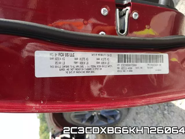 2C3CDXBG6KH726064 фото 2