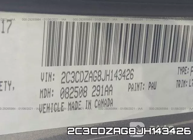 2C3CDZAG8JH143426 фото 10