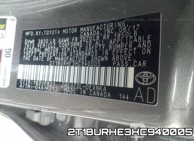 2T1BURHE3HC940005 фото 9