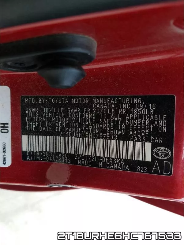 2T1BURHE6HC767533 фото 2