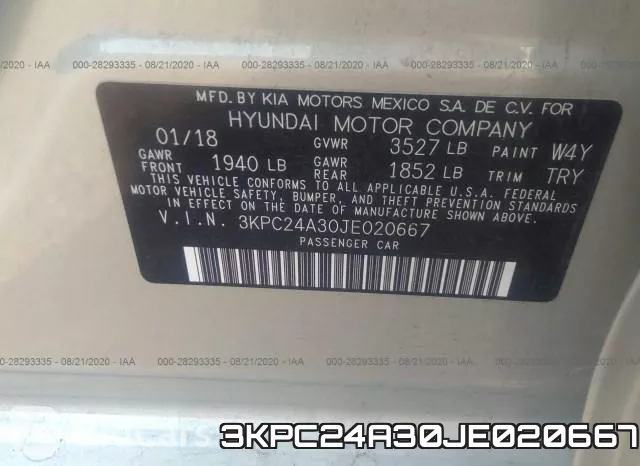 3KPC24A30JE020667 фото 9