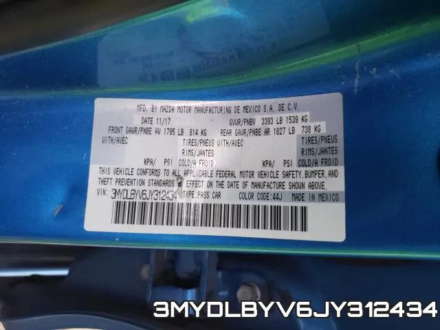 3MYDLBYV6JY312434 фото 2