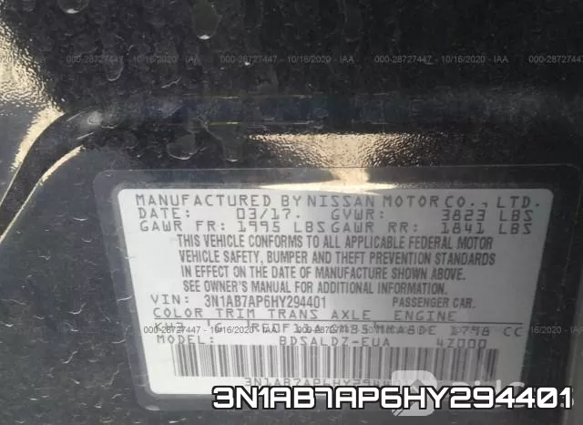 3N1AB7AP6HY294401 фото 9