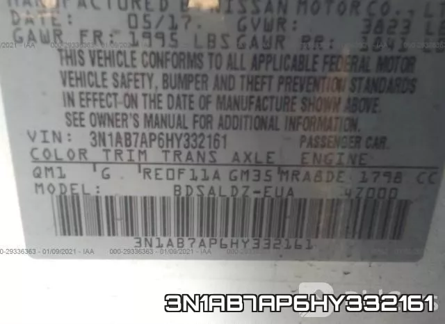 3N1AB7AP6HY332161 фото 10