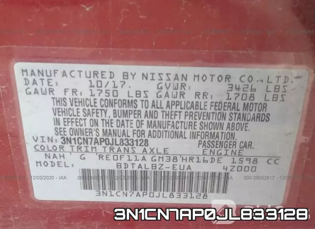 3N1CN7AP0JL833128 фото 7