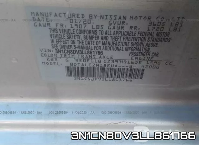 3N1CN8DV3LL861766 фото 9