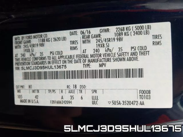 5LMCJ3D95HUL13675 фото 2