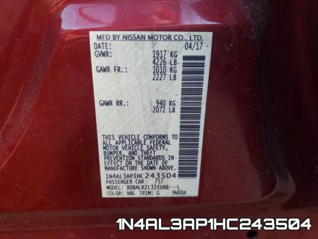 1N4AL3AP1HC243504 фото 2
