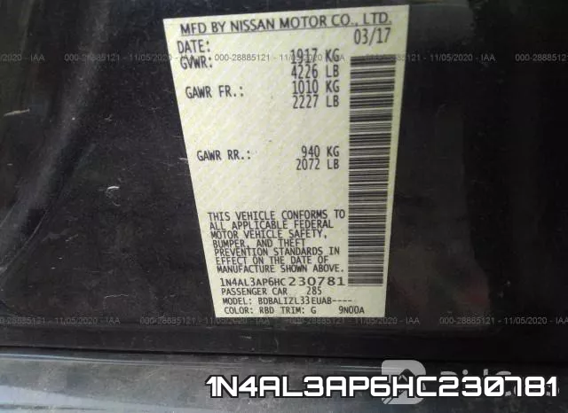 1N4AL3AP6HC230781 фото 9