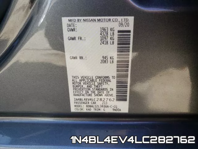 1N4BL4EV4LC282762 фото 2