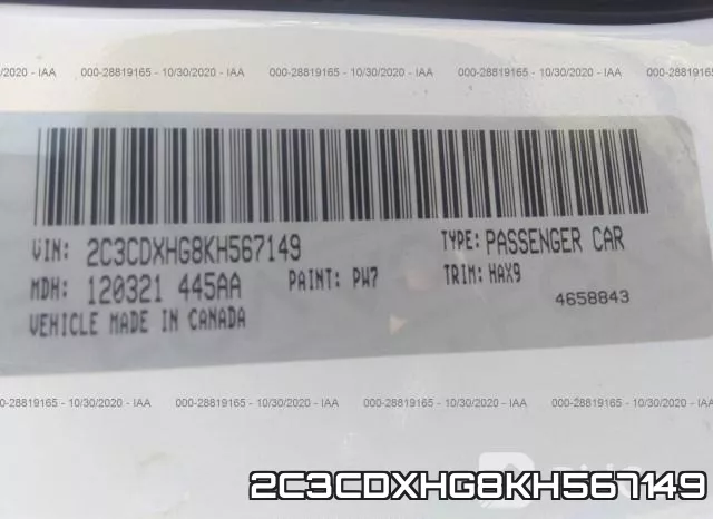 2C3CDXHG8KH567149 фото 10