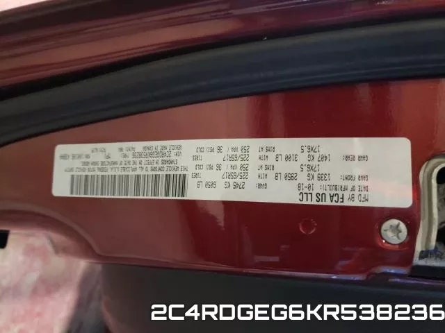 2C4RDGEG6KR538236 фото 2
