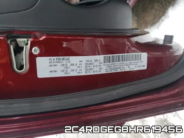 2C4RDGEG8HR619456 фото 2