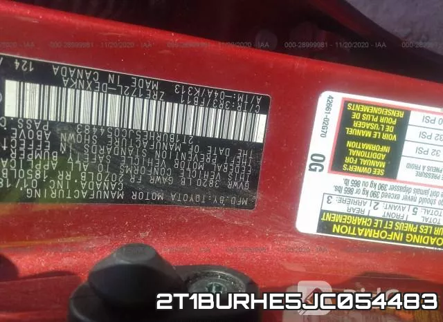 2T1BURHE5JC054483 фото 10