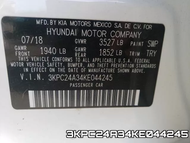 3KPC24A34KE044245 фото 2
