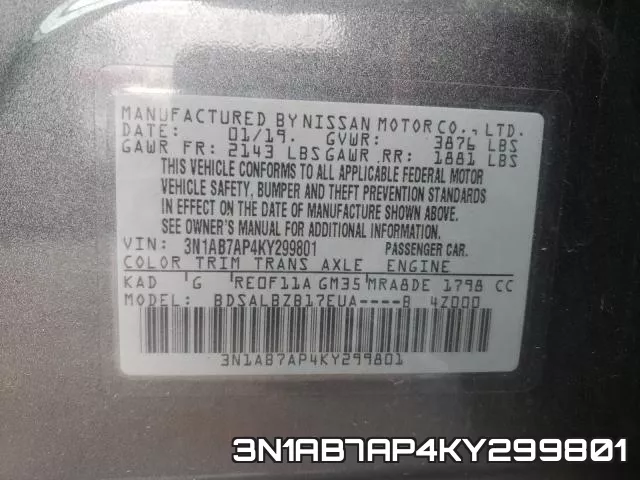 3N1AB7AP4KY299801 фото 2