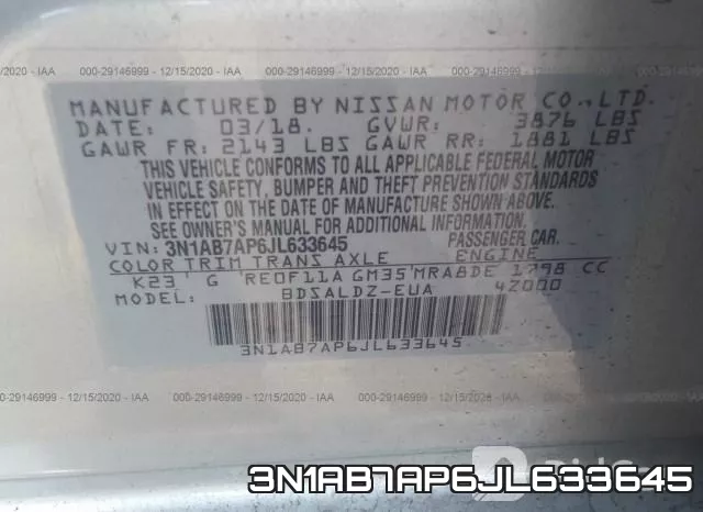 3N1AB7AP6JL633645 фото 10